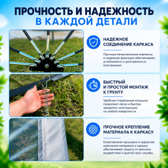 Купол для бассейна наземный 3,6 метра серый